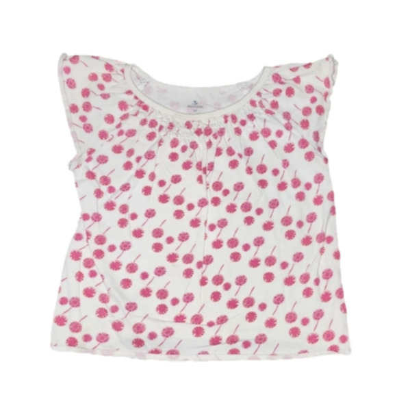Old Navy Other - OLD NAVY White 𝅺Short Sleeve Tee with Pink Flowers Pattern